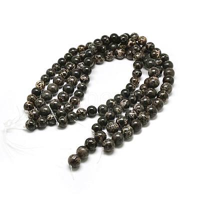 Natural Imperial Jasper Beads Strands X-G-I122-8mm-11-1