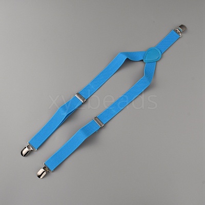 Adjustable Polyester Y-Shaped Heavy Duty Suspenders AJEW-WH0307-23B-1