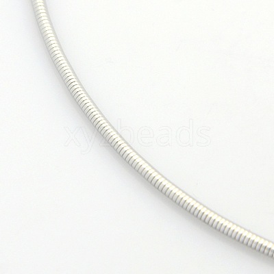 Non-Tarnish Casual Style 304 Stainless Steel Snake Chain Choker Necklaces X-STAS-O037-05-1