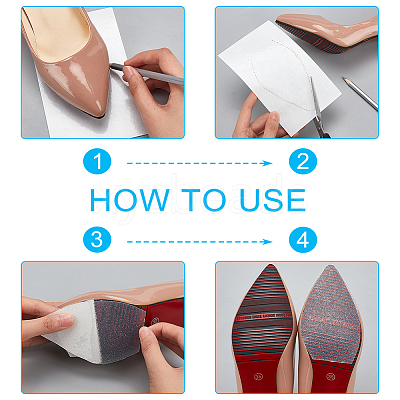 Transparent Shoe Repair Synthetic Rubber Heel Replacement AJEW-WH0304-93A-1