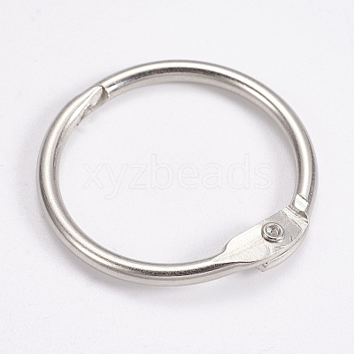 Iron Loose Leaf Book Binder Hinged Rings IFIN-WH0015-01-30mm-1