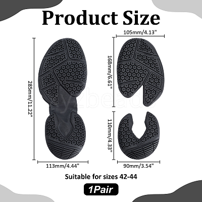 Shoe Repair Synthetic Rubber Shoe Sole Replacement DIY-WH0899-726A-1