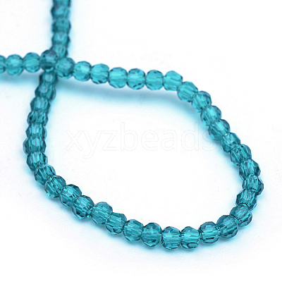 Transparent Glass Bead Strands GLAA-R166-6mm-01C-1