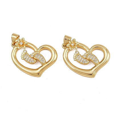 Brass Micro Pave Cubic Zirconia Pendants ZIRC-I367-12G-09-1