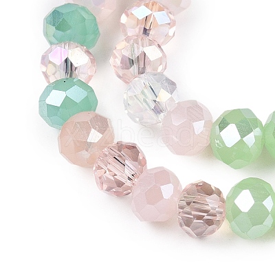 Electroplate Glass Beads Strands GLAA-T023-D16-04-1