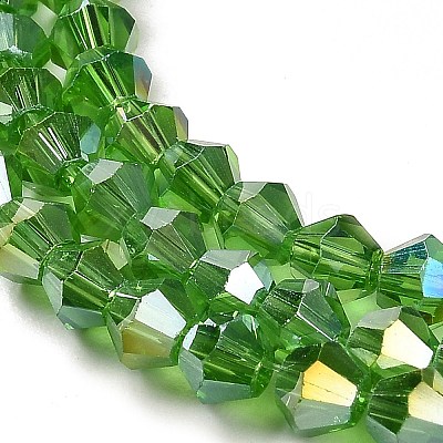 Transparent Electroplate Glass Beads Strands GLAA-F029-2mm-A03-1