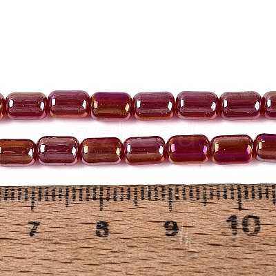 Electroplate Transparent Glass Beads Strands EGLA-Q132-03A-A05-1