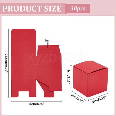 10Pcs Kraft Paper Cardboard Jewelry Gift Boxes CON-WH0001-25B-1