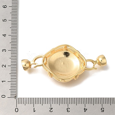 Brass ABS Imitation Pearl Fold Over Clasps KK-K389-006G-1