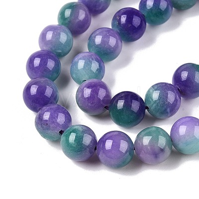 Dyed Natural White Jade Beads Strands G-T138-10mm-210-8-1