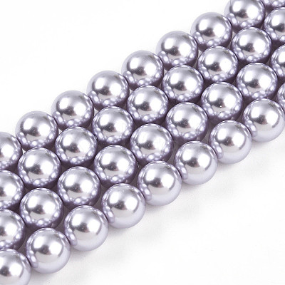 Baking Paint Pearlized Glass Pearl Bead Strands HY-N002-8mm-A04-1