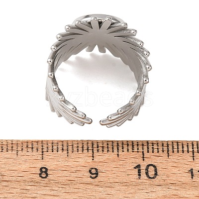 V-Shaped 304 Stainless Steel Cuff Ring Components SA-CBAC0DF-01B-P-1