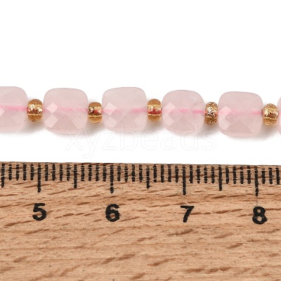 Natural Rose Quartz Beads Strands GG-CBA96AE-A10-6x6mm-1