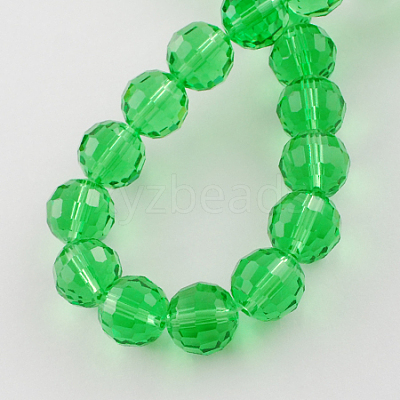 Transparent Glass Bead Strands GLAA-R095-8mm-M-1