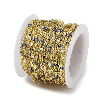 Rack Plating Brass Dapped Chains AJEW-Q153-03G-07-1