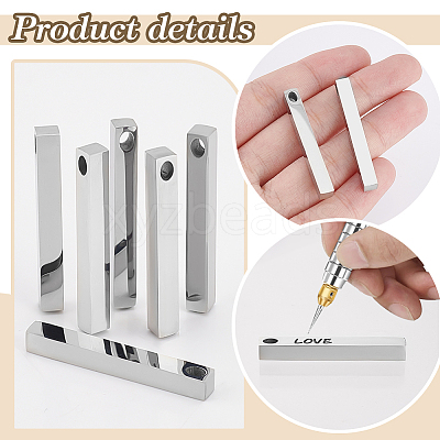 12Pcs 304 Stainless Steel Pendants STAS-GA0001-59-1