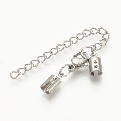 Tarnish Resistant 304 Stainless Steel Chain Extender X-STAS-S076-90-1