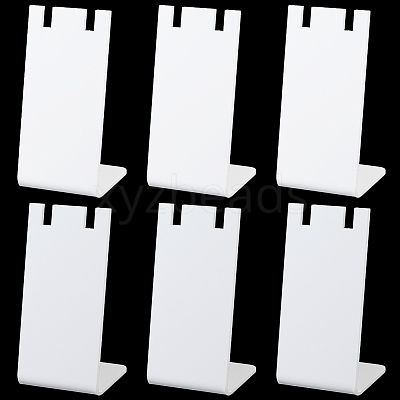 10Pcs L Shaped Acrylic Single Necklace Display Stands NDIS-SC0001-02B-1