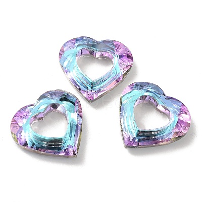 Electroplated Glass Pendants EGLA-O008-01-1