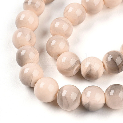 Baking Paint Glass Beads X1-DGLA-N013-10mm-06-1