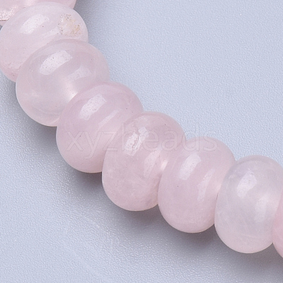 Natural Rose Quartz Beaded Stretch Bracelets BJEW-S127-15-1