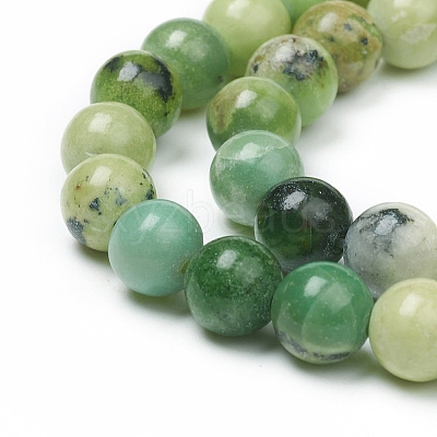 Natural Serpentine Beads Strands X-G-G829-06-8mm-1