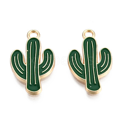 Light Gold Plated Alloy Pendants LS-ENAM-T009-12A-1