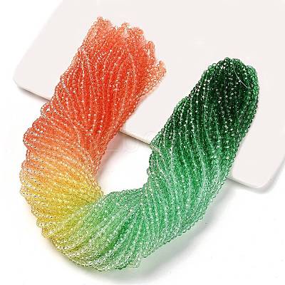 Transparent Painted Glass Beads Strands X1-DGLA-A034-T4mm-A04-1