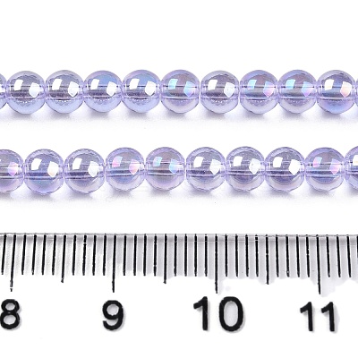 Electroplate Transparent Glass Beads Strands X-GLAA-T032-T4mm-AB01-1