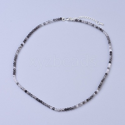 Natural Rutilated Quartz Beaded Necklaces NJEW-K114-B-A05-1