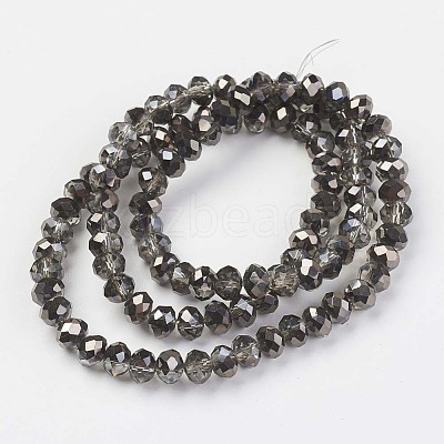 Electroplate Transparent Glass Beads Strands EGLA-A034-T2mm-P17-1