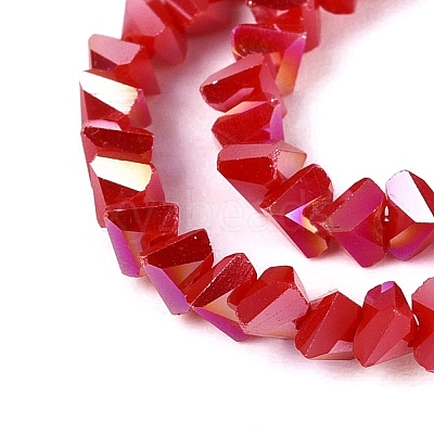 Electroplate Opaque Glass Beads Strands LS-EGLA-Q139-01A-C10-1
