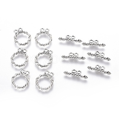 Tibetan Style Alloy Toggle Clasps LF10797Y-NF-1