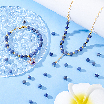 3 Strands Natural Sodalite Beads Strands G-OC0005-07-1