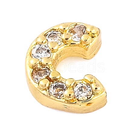 Rack Plating Brass Micro Pave Cubic Zirconia Cabochons KK-F874-04G-C-1