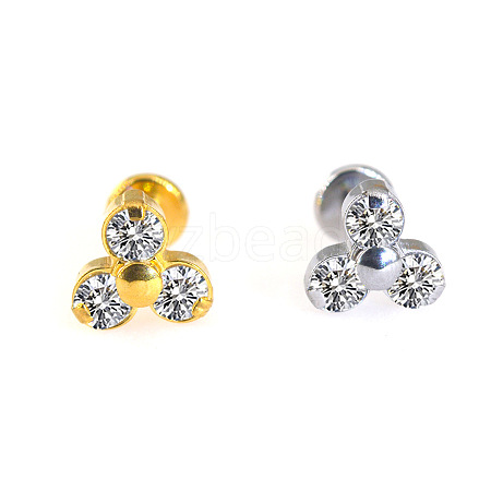 316L Surgical Stainless Steel & G23 Titanium Crystal Rhinestone Labrets for Women Men WG3A239-69-1