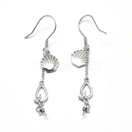 925 Sterling Silver Dangle Earring Findings STER-L057-053P-1