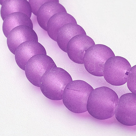 Baking Paint Transparent Glass Bead Strands X-GLAA-S031-4mm-36-1
