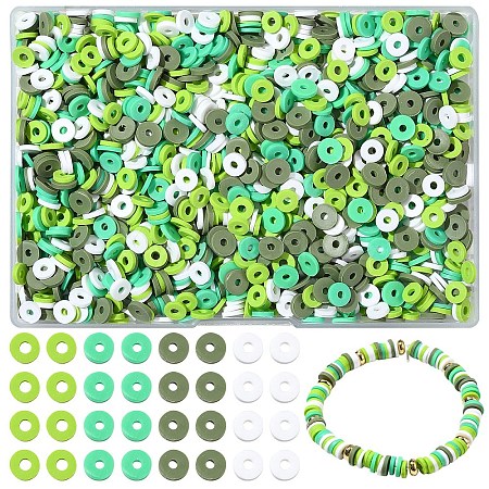 1880Pcs 4 Colors Handmade Polymer Clay Beads CLAY-YW0002-01C-1