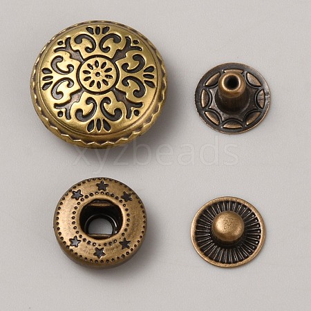 Alloy Snap Button FIND-WH0421-74K-1