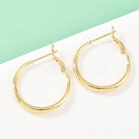 Brass Hoop Earrings for Women EJEW-A156-17A-G-1