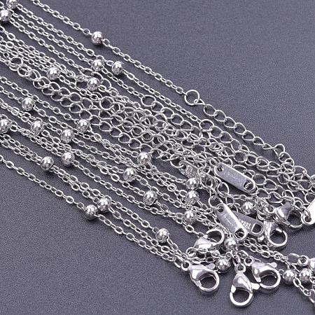 Non-Tarnish 304 Stainless Steel Satellite Chain Necklace PW-WG28967-01-1