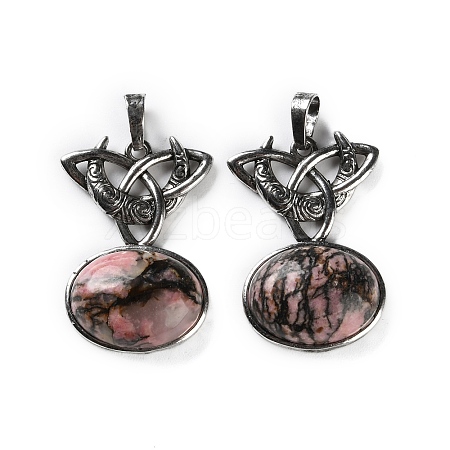 Natural Rhodonite Pendants G-F777-02AS-11-1