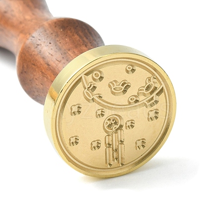 DIY Wood Wax Seal Stamp AJEW-WH0131-223-1