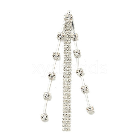 Brass Rhinestone Pendants KK-I715-07S-01-1