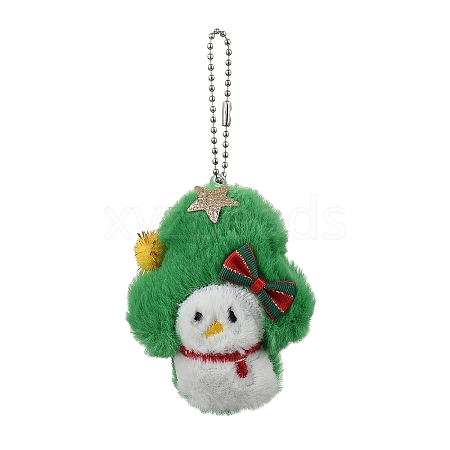 Christmas Theme Cloth Plush Doll Pendant Decorations HJEW-D030-01G-1