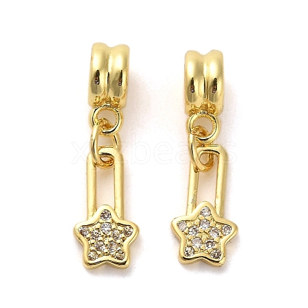 Rack Plating Brass Micro Pave Cubic Zirconia Charms KK-S398-06B-1