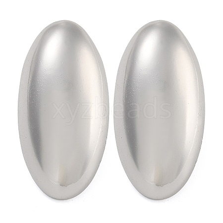 Brass Oval Stud Earrings EJEW-K293-06P-1