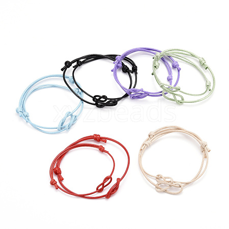 Adjustable Korean Waxed Polyester Cord Bracelets Sets BJEW-JB06182-1