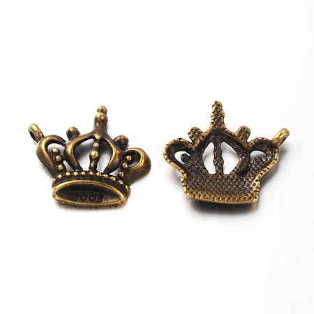 Tibetan Style Metal Alloy Crown Pendants X-K083P071-1